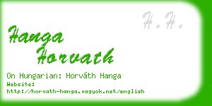 hanga horvath business card